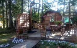 Sauna na świeżym powietrzu, Pension Concordia, Ramsau am Dachstein, Alpy, Austria