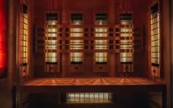 Wnętrze sauny, Hotel ARCHE Fabryka Samolotów ****, Mielno, Polska