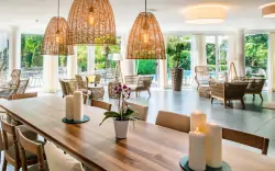 Jadalnia śniadaniowa, Hotel Villa Laurus ***, Meran, Włochy