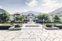 Hotel z fontanną, Alpenpalace Luxury Hideaway & Spa Retreat *****, Ahrntal
