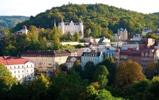 Historyczna panorama miasta, Spa Resort komplex Bristol Royal ****, Karlovy Vary, Karlowe Wary, Czechy