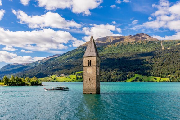 Reschensee, Austria, Tyrol 