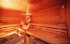 Sauna z drewnem, Ferienhotel Alber ***, Mallnitz, Alpy, Austria