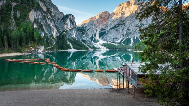 Lago di Braies, Dolomity, Włochy