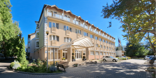 Budynek hotelu, Hungarospa Thermal Hotel ***, Hajdúszoboszló, Węgry